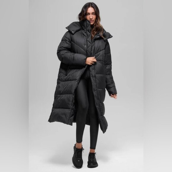 NEW ALO Gold Rush Puffer Trench Long Coat Jacket | US M Unisex - Picture 5 of 14